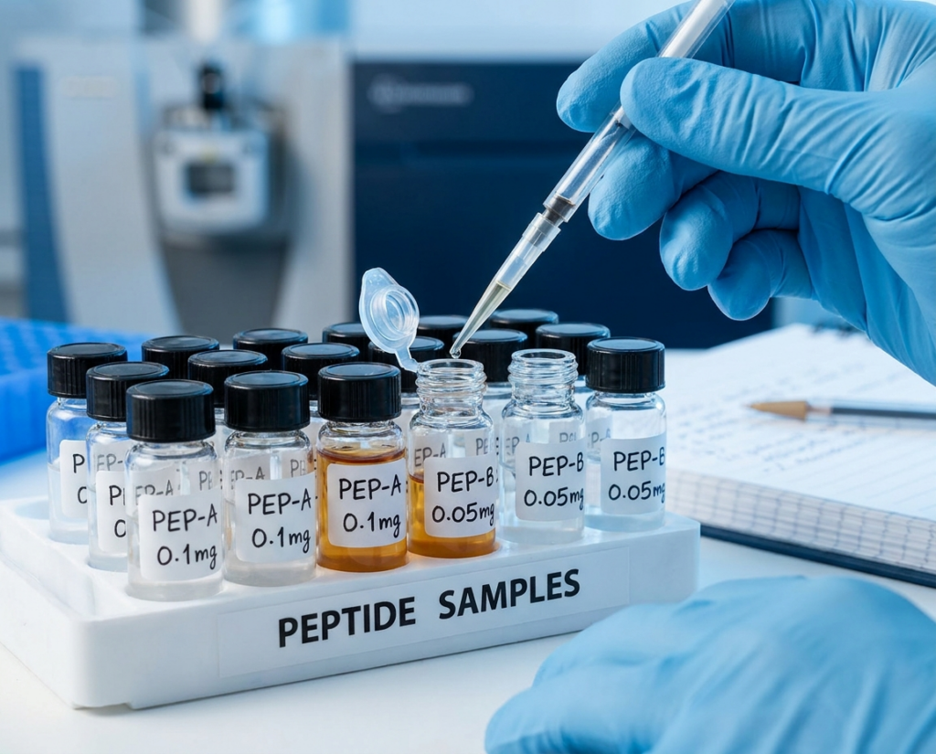 Peptide sample preparation and quality testing